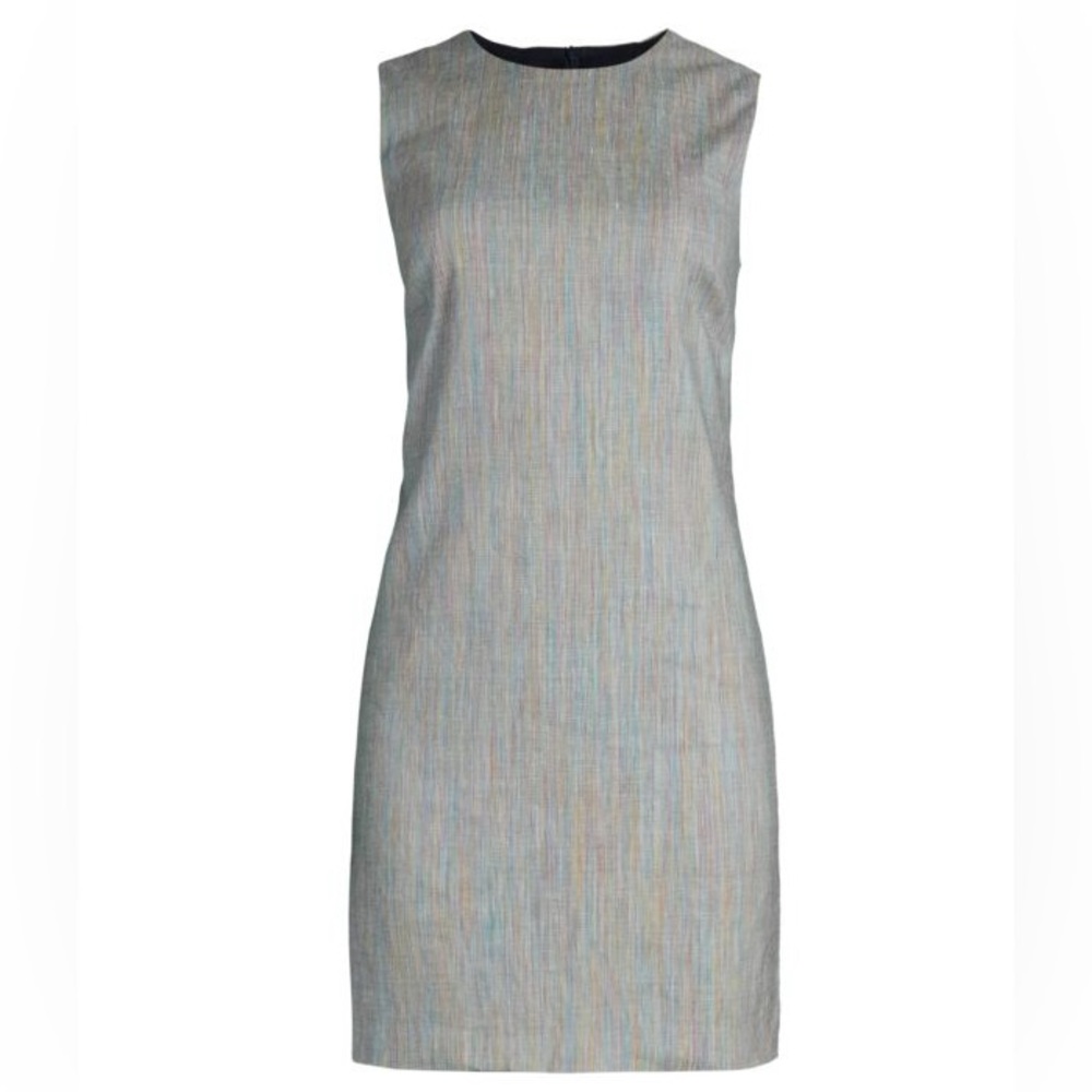 Theory Gray Sleeveless Sheath Mini Dress